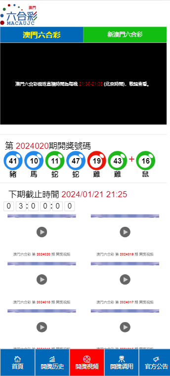 澳门六盒彩最新开奖情况汇总及表格图片分析